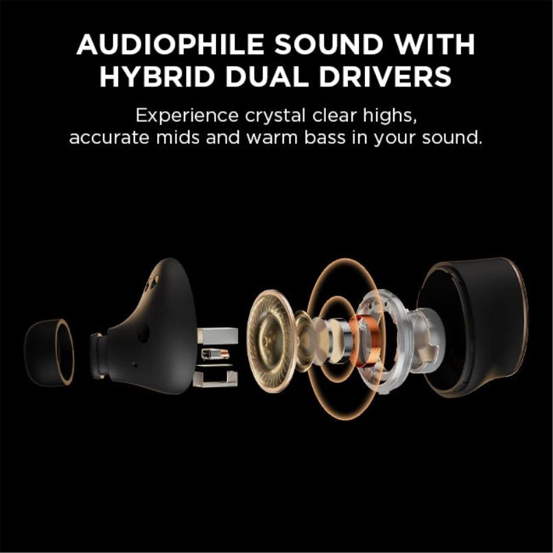 EVO True Wireless Active Noise Canceling Headphones Black Headphones 2ZV0X12 1MORE