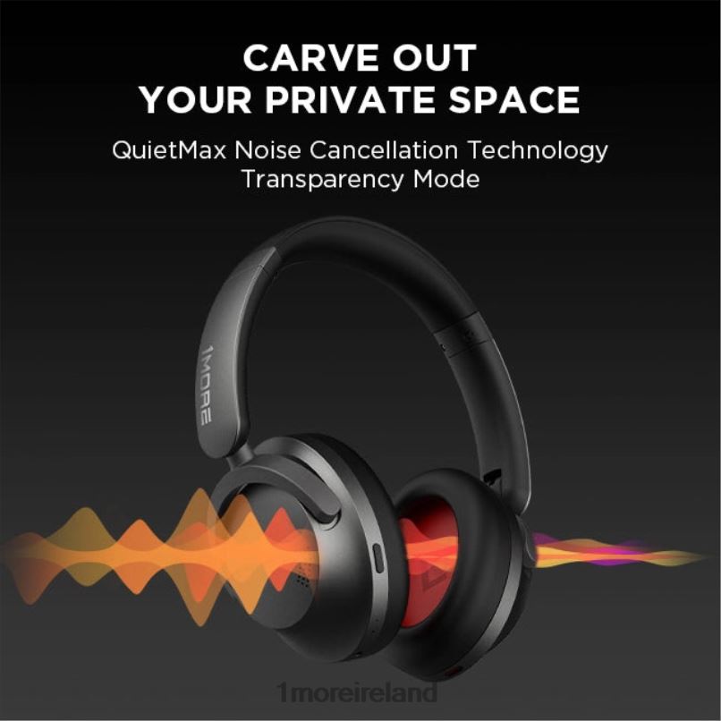 SonoFlow Wireless Active Noise Cancelling Headphones Black Headphones 2ZV0X5 1MORE